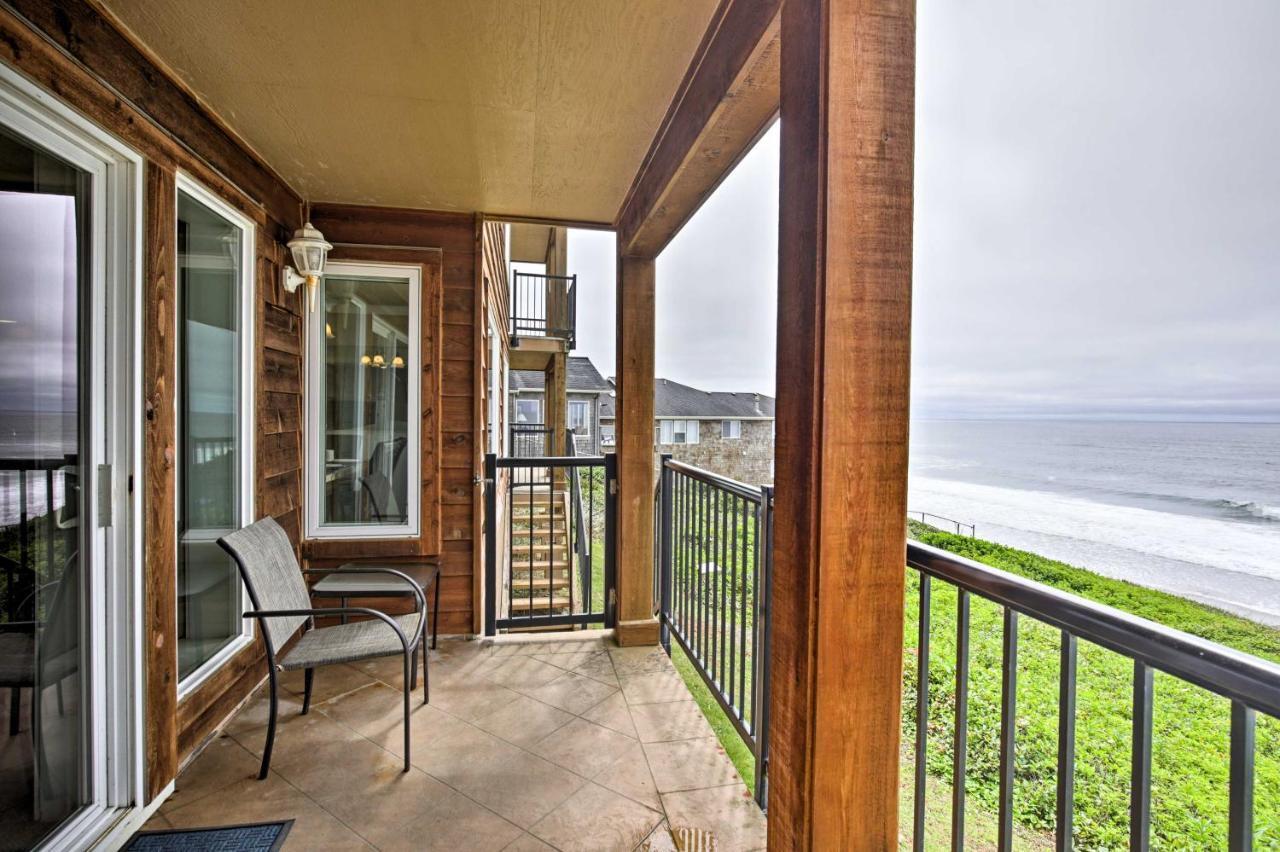 Beachfront Condo With Patio And Views - Walk To Shore! Lincoln City Kültér fotó